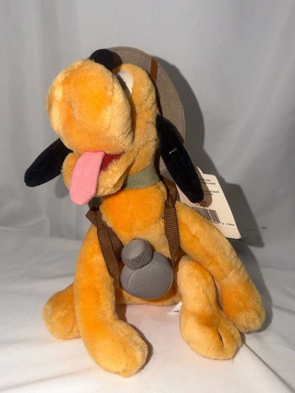 Disney Animal Kingdom Safari Pluto Plush Toy With Hat And Backpack